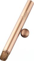 Personalized Kundan Gold Satin Finish Cigar Tube with Shelly Allegro Engraving