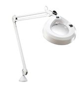 Luxo 17115LG KFM Magnifier, 45" Patented Internal Spring K-Arm, 5-Diopter, Edge Clamp, Light Grey