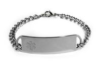 MYASTHENIA GRAVIS Medical ID Alert Bracelet with Embossed emblem from stainless steel. D-Style, premium series.