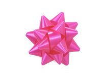 Pack Of 48, Solid Beauty Small Poly Star Gift Bows 2-1/2" x 12 Loops Made In Usa