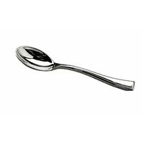 Silver Polystyrene Mini Disposable Spoon - 4"L