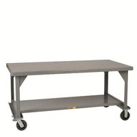 Little Giant WW3672-8PHFL Heavy-Duty Mobile Workbench, 36" x 72", Gray
