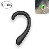 5 Pairs Kids & Adults Reusable Silicone Ear Caps for Mask, Comfortable Earloop Cover Retainers Ear Protector Ear Mask Hook (5 Pairs Black)