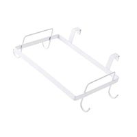 Trash Rack Rubbish Hanger Garbage Bag Holder Hanging Bags Stand Storage Garbage Bags Rack for Kitchen Cupboard Cabinet (26x15.3x7.7cm) - White