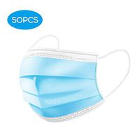 50 PCS Filter 3-ply Face Mask Disposable Personal Protection Dust-Proof Anti Spittle Eye Mask for Earloop