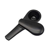 Scoop-Shape Zinc Alloy Pipe - Larger Bowl Pipe for Herbs with Gift Box (Black)