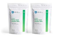 as-is Organic Hemp Seed Protein Powder 80%, Plant-Based, Non-GMO, Unflavored, 16oz (Pack of 2)