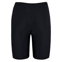 Women's Swimsuit Swim Shorts Trunks Jiayit Women Sport Sunscreen Elastic Bathing Bottom Skinny Capris Swim Shorts Trunks (L, Black)