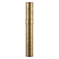 Brass Metal Carved Arabesques Cigar Tube Case Holder for 1 Cigar (Bronze)