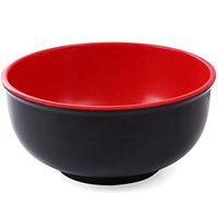 Red and black two-color ramen bowl extra thick bowl of tableware plastic bowl spicy bowl instant noodle bowl imitation porcelain bowl (Size : XL)