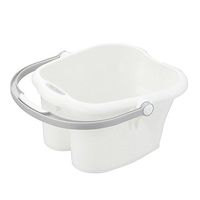 AI® Foot Tub Thick Plastic Footbath Massage Foot Bath Heightening Basin Bath Household Footbath Old People Kids are Available Foot Bath Basin 38.5 * 38.7 * 42.8cm (Color : White)