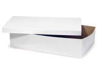 WHITE GLOSS Hi-Wall 19x12x3"100% Recycled Giftware Box BASE (1 unit, 50 pack per unit.)