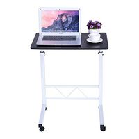 Xesvk Sofa Side End Table, US Stock - C Shaped Table Laptop Holder, End Stand Desk Coffee Tray Side Table, Notebook Tablet Beside Bed Sofa Portable Workstation, Over Bed Table (Black)