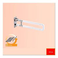 Bathroom safety rails Folding bathroom handrail elderly non-slip safety bathroom toilet railing toilet seat armrest (Color : A, Size : 75CM)