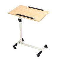 CX Overbed Table Adjustable Medical Bedside Table Hospital Food Tray Rolling Laptop Desk with Tilting Top
