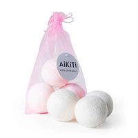 Wool Dryer Balls XL 6 Pack- White Large Dryer Ball New Zealand 100% Handmade Natural Fabric Softener Reusable Reduces Clothing Wrinkles and Saves Drying Time