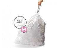 simplehuman Code M Custom Fit Drawstring Trash Bags, 45 Liter/12 Gallon, 12 Refill Packs (240 Count)