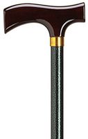 Ladies Dress Stick - Green Ice - Adjustable Electro Plated Texture Finish Aluminum Adjustable 27-inch to 36-inches Walking Cane with Fritz Wood Handle (9-050106)