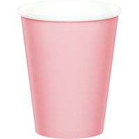 Creative Converting Celebrations 96-Count 9 oz. Hot/Cold Cups, Classic Pink - 563274