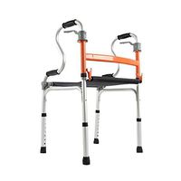 Walker Frame Aluminum Folding Walking Frame Wheeled Walker with Seat Lower Limb