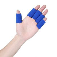TRIXES X 10 Black Stretchy Finger Protector Sleeves for Arthritis (Blue)