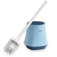 Termichy Toilet Brush and Holder Set, Long Handle Hideaway Toilet Cleaning Bowl Brush with Soft Bristle for Bathroom (Blue)