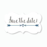 36ct - Save The Date Wedding Envelope Seals (#366) (Navy)