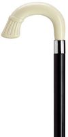 Black Crown Nose Cane Maple Shaft Ivory Handle  -Affordable Gift! Item #DHAR-9120838
