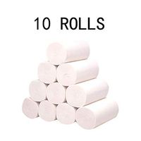 FKSESG 10 Rolls Paper Hand Towels Toilet Paper Toilet Roll Tissue Napkin (White, C(100mm x 150mm))