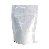 4" x 6" x 4 mil White Foil Plastic Stand Up Pouches with 2.5" Bottom Gusset (Case of 1,000)