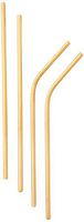 HG HGROPE 4 Pcs Stainless Steel Drinking, FDA Approved Straws Reusable,8, Gold