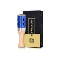 LJQ Portable Stick, Facial Moxibustion Stick Rolling Moxibustion Moxibustion Apparatus (Acupoint Map Moxibustion Insulation Set),Blue