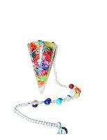 Jet New Thick Orgone Pendulum 8 Healing 2 Inch Crystal Chakra Chain Natural Piezoelectric Energy