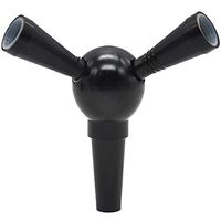 Nerien Metal Single Hose Change Double Pipe Converter 1 to 2 Connector Conversion Head Adaptor Splitter (Black)