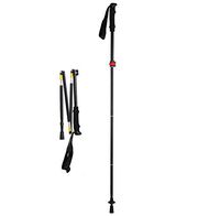 XIZH Trekking Pole - Aluminum Super Light Five-Section Folding Cane Black Trekking Pole