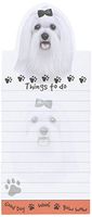 "Maltese Magnetic List Pads" Uniquely Shaped Sticky Notepad Measures 8.5 by 3.5 Inches