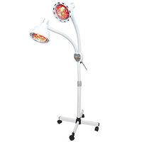 Infrared Light Red Light Therapy, 275W Double Head Adjustable Height Skin Care Lamp, Thermotherapy Pain Relief Beauty Treatment Infrared Light Heating Therapy Lamp(US)