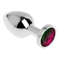 WENWING Stainless Steel Metal Crystal Round Smooth Amal Plug for Couples Shower Enema Six Toys Small Size