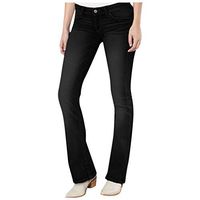 scamper Women's Jeans Mid Waisted Skinny Jean Denim Pocket Trousers Stretch Slim Button Pants Wide Leg Leggings Super Comfy