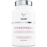 VitaOmega+ Omega 3 Burpless Fish Oil Capsules- Keto Omega 3 Wild Caught Fish Oil- Concentrated Triglyceride EPA- DHA with Odor Neutralizing Lemon Extract - Healthy Blood Pressure Level - 90 Servings