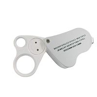 TRIXES Jewellers Lens Glass Loupe 30X & 60X Magnifier 2X LEDs Lights