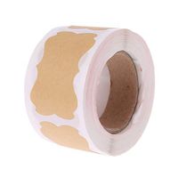 Tyjie Vintage Blank Natural Kraft Seal Sticker for Envelope Scrapbook DIY Gift Label Tags Decoration Party Invitations (300 Pcs/1 Roll)