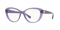 Versace Versase VE3246BA 5160 54 Transparent Violet Woman Cat Eye Eyeglasses