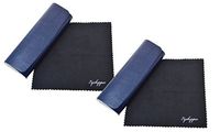 Eyekepper Men Womens Metal Glasses Case with Microfiber Cleaning Soft Cloth (Blue, 2pcs)