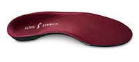 Sore Dawgs Achiever Support Insoles for Mid-Arch Active Footwear, Red, Medium (Men's 7.5-9, Women's 8-10.5)