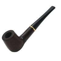 Black Sandalwood with Straight Handle Tobacco Pipe & Tobacco Filter
