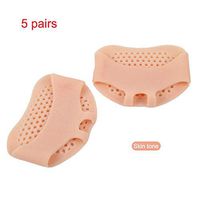 Finetoknow Toe Pad, Metatarsal Pads, Metatarsal Support, 5 Pairs Soft SEBS Toe Pads High Heel Shock Absorption Non-Slip Metatarsal Forefoot Pad