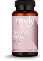Amazon Brand - Revly Prenatal Wild-Caught Fish Oil Supplement, DHA + D3 - Pregnancy Wellness - 90 Softgels, 450 mg Omega 3 DHA with 20 mcg Vitamin D3 per Serving (2 Softgels)