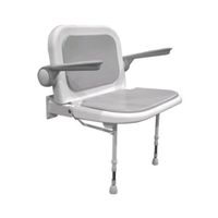 ARC DS4240-GR Deluxe Wide Seat with Back and Arms, Gray