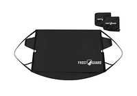 FrostGuard - Premium Winter Windshield Snow Cover with Security Panel and Wiper Cover, Protects from Snow, Ice and Frost (Standard, Black)